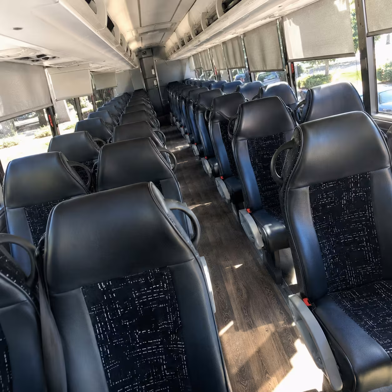 sunrise charter bus rental inside