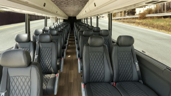 sunrise 18 passenger minibus inside