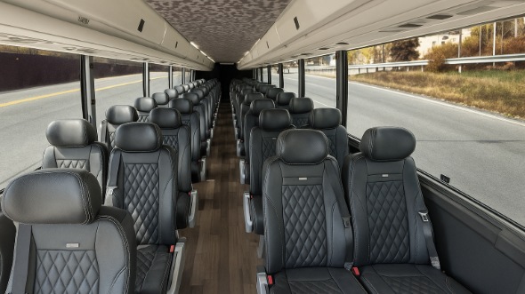 sunrise 28 passenger minibus interior