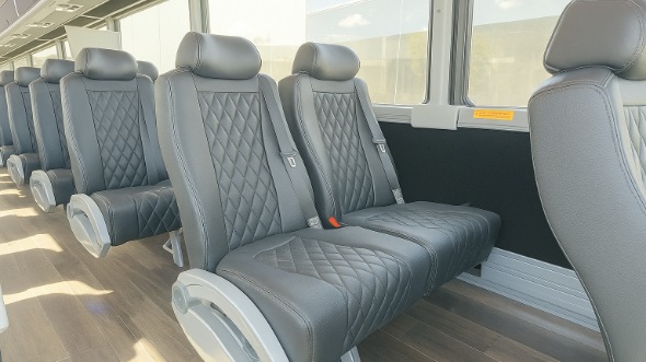 sunrise 30 passenger minibus interior