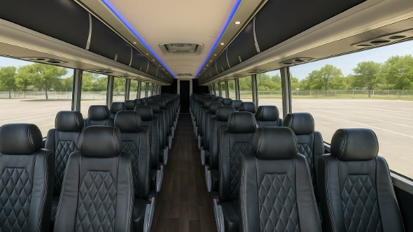 sunrise 50 passenger charter bus interior
