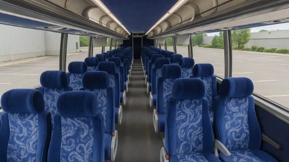 sunrise 54 passenger charter bus inside
