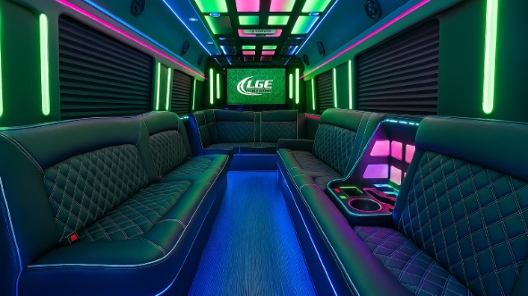 sunrise party bus rental inside